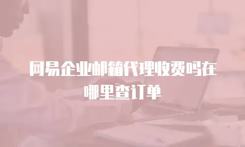 网易企业邮箱代理收费吗在哪里查订单