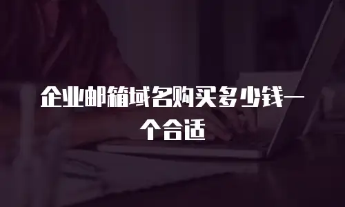 企业邮箱域名购买多少钱一个合适