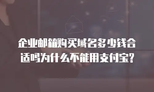 企业邮箱购买域名多少钱合适吗为什么不能用支付宝?