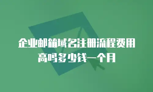 企业邮箱域名注册流程费用高吗多少钱一个月