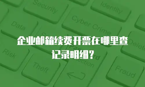 企业邮箱续费开票在哪里查记录明细？