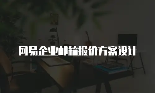 网易企业邮箱报价方案设计