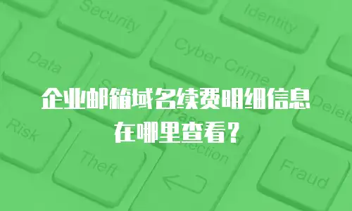  企业邮箱域名续费明细信息在哪里查看？