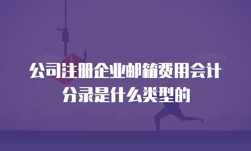 公司注册企业邮箱费用会计分录是什么类型的