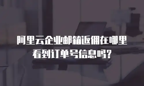 阿里云企业邮箱返佣在哪里看到订单号信息吗?
