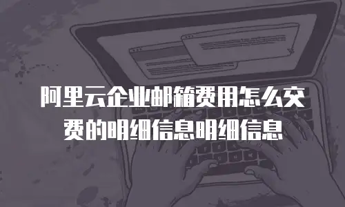 阿里云企业邮箱费用怎么交费的明细信息明细信息