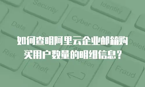 如何查明阿里云企业邮箱购买用户数量的明细信息？