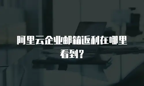 阿里云企业邮箱返利在哪里看到？