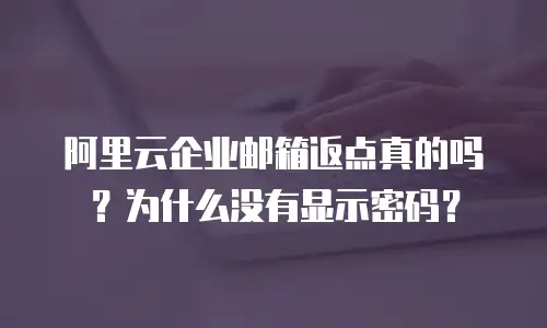 阿里云企业邮箱返点真的吗？为什么没有显示密码？