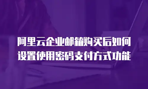阿里云企业邮箱购买后如何设置使用密码支付方式功能