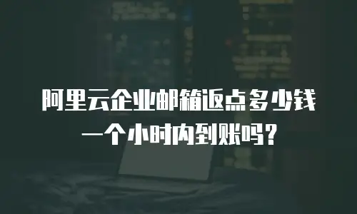 阿里云企业邮箱返点多少钱一个小时内到账吗？
