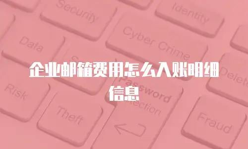 企业邮箱费用怎么入账明细信息