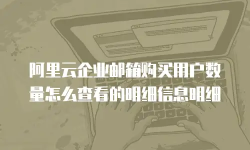 阿里云企业邮箱购买用户数量怎么查看的明细信息明细