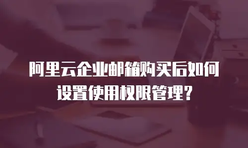 阿里云企业邮箱购买后如何设置使用权限管理？