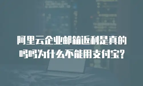 阿里云企业邮箱返利是真的吗吗为什么不能用支付宝?