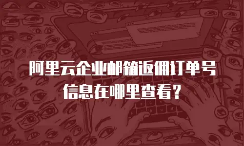  阿里云企业邮箱返佣订单号信息在哪里查看？