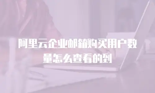 阿里云企业邮箱购买用户数量怎么查看的到