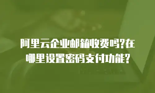 阿里云企业邮箱收费吗?在哪里设置密码支付功能?