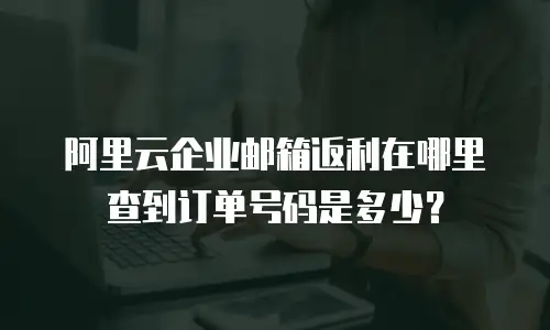 阿里云企业邮箱返利在哪里查到订单号码是多少？