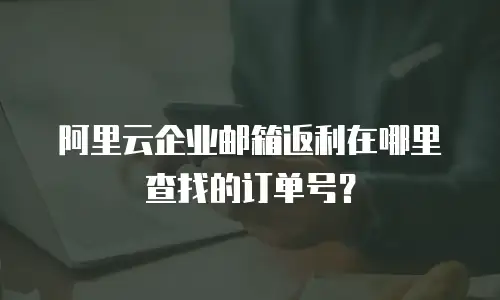 阿里云企业邮箱返利在哪里查找的订单号？