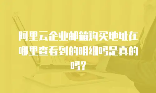 阿里云企业邮箱购买地址在哪里查看到的明细吗是真的吗？