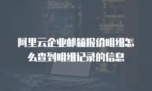 阿里云企业邮箱报价明细怎么查到明细记录的信息