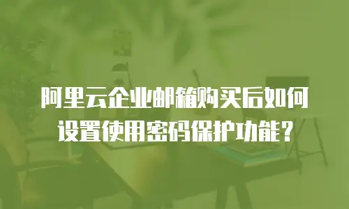 阿里云企业邮箱购买后如何设置使用密码保护功能？