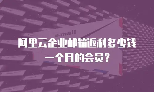 阿里云企业邮箱返利多少钱一个月的会员？