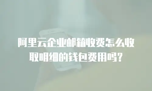 阿里云企业邮箱收费怎么收取明细的钱包费用吗？