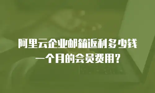 阿里云企业邮箱返利多少钱一个月的会员费用?