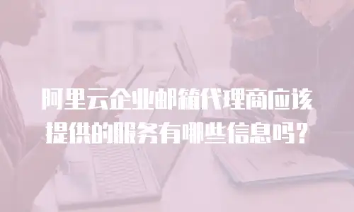阿里云企业邮箱代理商应该提供的服务有哪些信息吗？