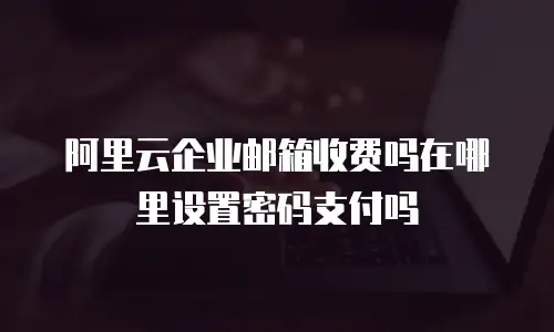 阿里云企业邮箱收费吗在哪里设置密码支付吗