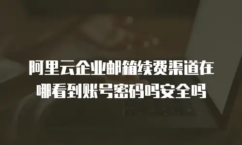 阿里云企业邮箱续费渠道在哪看到账号密码吗安全吗