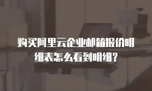 购买阿里云企业邮箱报价明细表怎么看到明细？