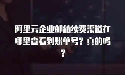 阿里云企业邮箱续费渠道在哪里查看到账单号?真的吗?
