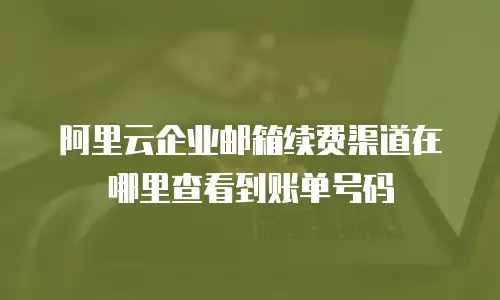 阿里云企业邮箱续费渠道在哪里查看到账单号码