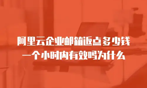 阿里云企业邮箱返点多少钱一个小时内有效吗为什么