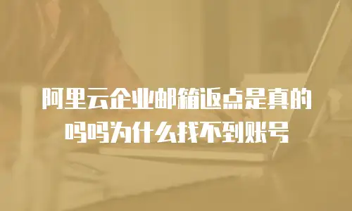 阿里云企业邮箱返点是真的吗吗为什么找不到账号