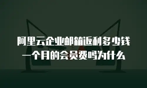 阿里云企业邮箱返利多少钱一个月的会员费吗为什么