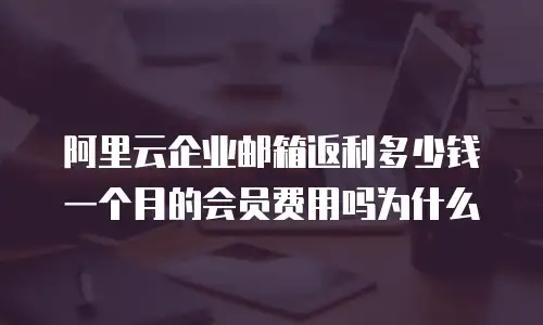 阿里云企业邮箱返利多少钱一个月的会员费用吗为什么