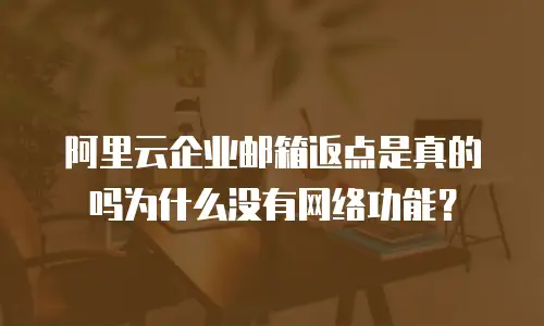 阿里云企业邮箱返点是真的吗为什么没有网络功能?