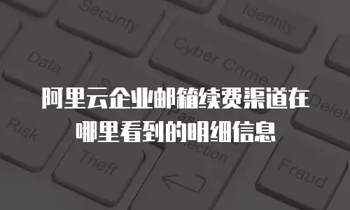 阿里云企业邮箱续费渠道在哪里看到的明细信息