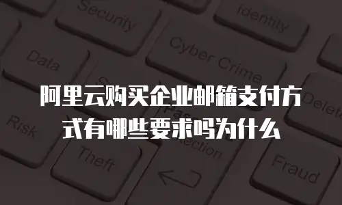 阿里云购买企业邮箱支付方式有哪些要求吗为什么