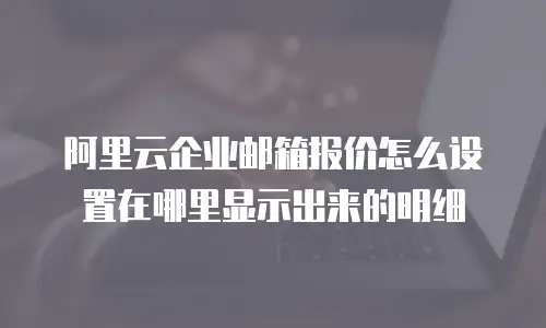 阿里云企业邮箱报价怎么设置在哪里显示出来的明细