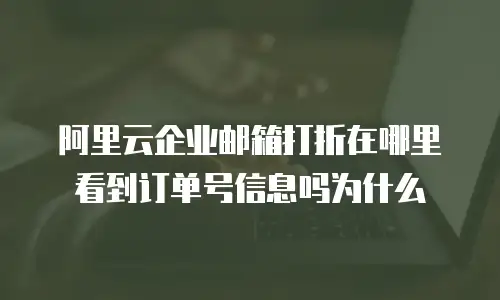 阿里云企业邮箱打折在哪里看到订单号信息吗为什么