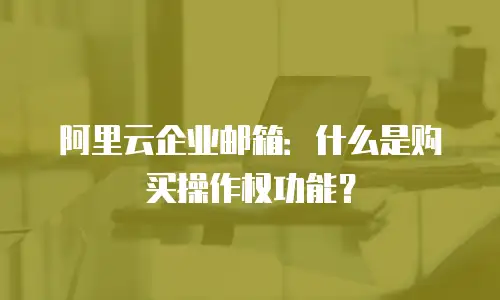 阿里云企业邮箱：什么是购买操作权功能？