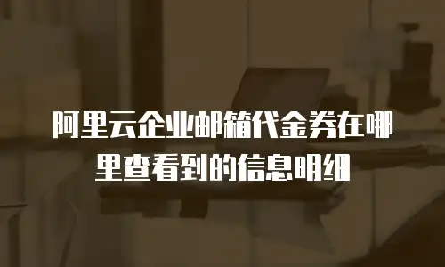 阿里云企业邮箱代金券在哪里查看到的信息明细