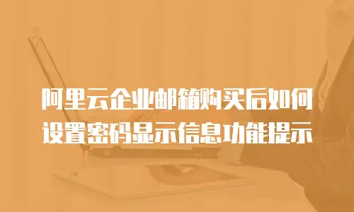 阿里云企业邮箱购买后如何设置密码显示信息功能提示