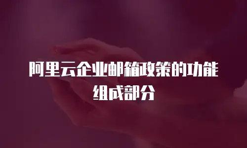 阿里云企业邮箱政策的功能组成部分