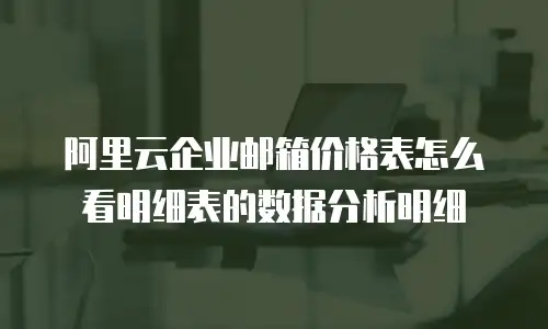 阿里云企业邮箱价格表怎么看明细表的数据分析明细